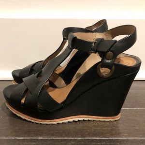 Biala Leather wedge sandals